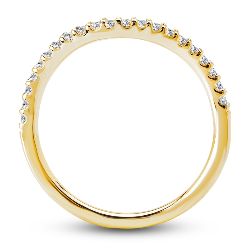 Diamond Contour Anniversary Band 1/6 ct tw Round 14K Yellow Gold