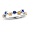 Thumbnail Image 1 of Juliette Maison Natural Citrine & Natural Blue Sapphire Ring 10K White Gold
