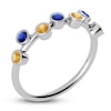 Thumbnail Image 2 of Juliette Maison Natural Citrine & Natural Blue Sapphire Ring 10K White Gold