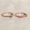 Thumbnail Image 4 of Juliette Maison Natural Rhodolite Garnet & Natural Blue Sapphire Ring 10K Yellow Gold