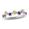 Thumbnail Image 1 of Juliette Maison Natural Peridot & Natural Amethyst Ring 10K White Gold