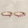 Thumbnail Image 4 of Juliette Maison Natural Blue Zircon & Natural Emerald Ring 10K White Gold