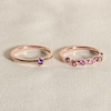 Thumbnail Image 4 of Juliette Maison Natural White Sapphire & Natural Blue Sapphire Ring 10K Yellow Gold