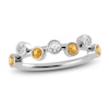 Thumbnail Image 1 of Juliette Maison Natural Citrine & Natural White Sapphire Ring 10K White Gold
