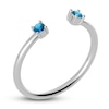Thumbnail Image 2 of Juliette Maison Natural Blue Zircon Cuff Ring 10K White Gold