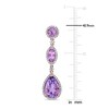 Thumbnail Image 1 of Natural Amethyst & Natural White Sapphire Earrings 5/8 ct tw Diamonds 14K Rose Gold