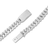 Thumbnail Image 4 of Men's Diamond Cuban Link Chain 19 ct tw Round Necklace 10K White Gold 22"