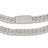 Thumbnail Image 3 of Men's Diamond Cuban Link Chain 26-3/4 ct tw Round Necklace 10K Yellow Gold 22"