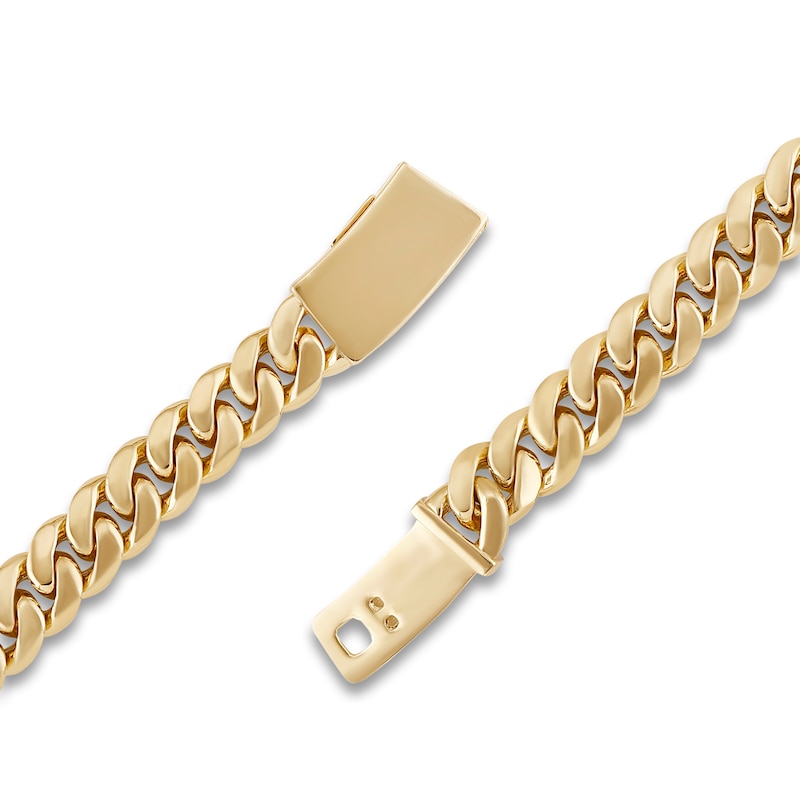 Main Image 6 of Men's Diamond Cuban Link Chain 26-3/4 ct tw Round Necklace 10K Yellow Gold 22"
