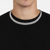 Thumbnail Image 6 of Diamond Cuban Link Chain 5-5/8 ct tw Round/Baguette Necklace 10K White Gold 6.80mm 16"