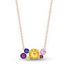 Thumbnail Image 1 of Juliette Maison Natural Multi-Gemstone Constellation Necklace 10K Rose Gold