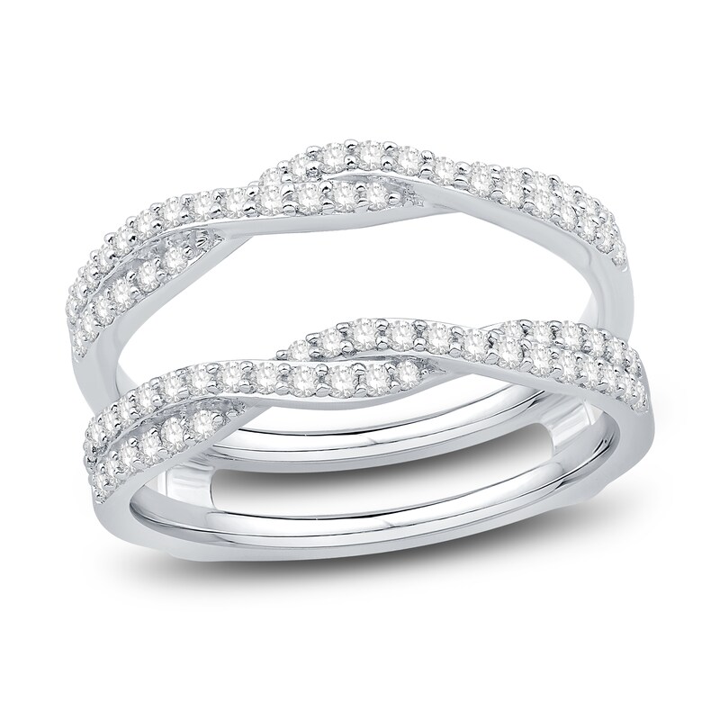 Main Image 1 of Diamond Twist Enhancer Band 1/2 ct tw Round 14K White Gold