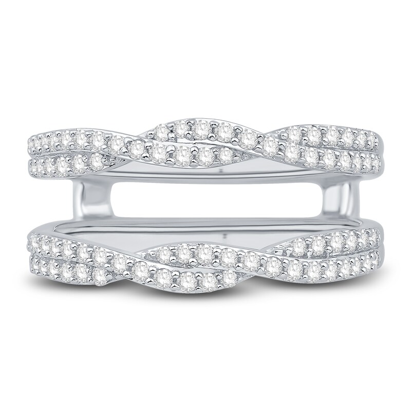 Main Image 3 of Diamond Twist Enhancer Band 1/2 ct tw Round 14K White Gold
