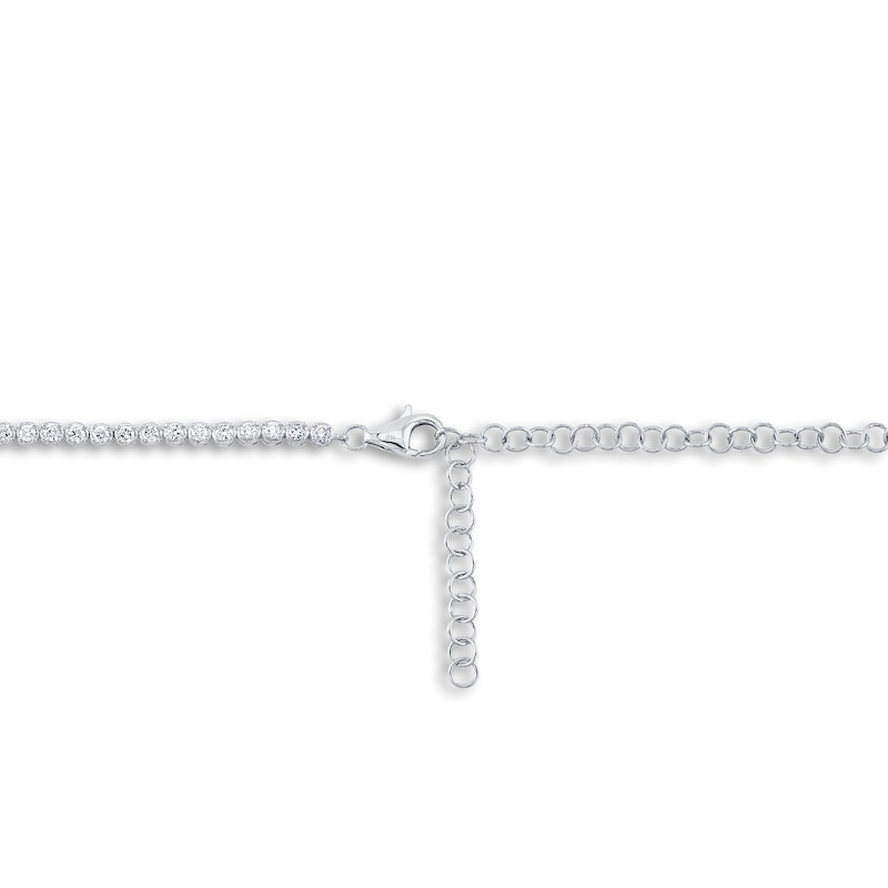 Main Image 3 of Shy Creation Diamond Tennis Necklace 6-1/2 ct tw Round 14K White Gold 18" SC55022934V2