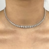 Thumbnail Image 4 of Shy Creation Diamond Tennis Necklace 6-1/2 ct tw Round 14K White Gold 18" SC55022934V2