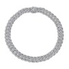 Men's Diamond Cuban Link Chain 19 ct tw Round Necklace 10K White Gold 22