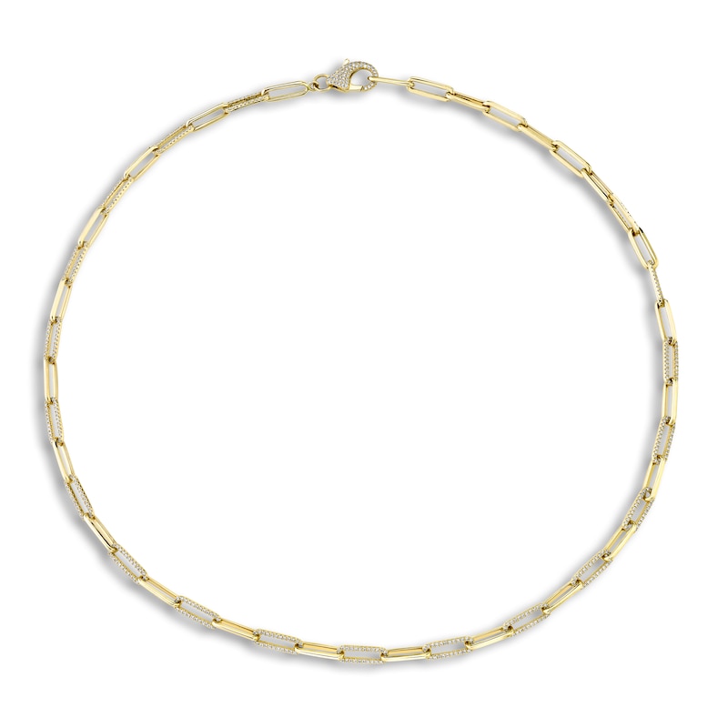 Main Image 1 of Shy Creation Diamond Necklace 1-1/3 ct tw Round 14K Yellow Gold 18" SC55011607