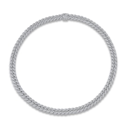 Shy Creation Diamond Necklace 10-7/8 ct tw Round 14K White Gold 18" SC55021354Z18