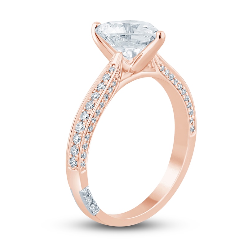 Pnina Tornai Diamond Engagement Ring 2-1/3 ct tw Heart/Round 14K Rose Gold