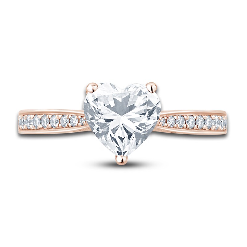 Pnina Tornai Diamond Engagement Ring 2-1/3 ct tw Heart/Round 14K Rose Gold