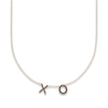 Thumbnail Image 0 of Juliette Maison Black Diamond Station Name Necklace 1/2 ct tw Round 10K Rose Gold