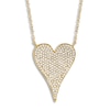 Thumbnail Image 1 of Shy Creation Diamond Heart Necklace 3/8 ct tw Round 14K Yellow Gold 18" SC55002482