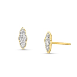 Kallati Diamond Earrings 1/6 ct tw Round 14K Yellow Gold