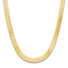Thumbnail Image 2 of Solid Herringbone Chain Necklace 14K Yellow Gold 20" 10mm