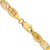 Thumbnail Image 3 of Men's Solid Valentino Chain Necklace 14K Two-Tone Gold 22" 4.65mm