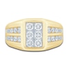 Thumbnail Image 3 of Men's Diamond Wedding Band 2 ct tw Square-cut/Round 14K Yellow Gold
