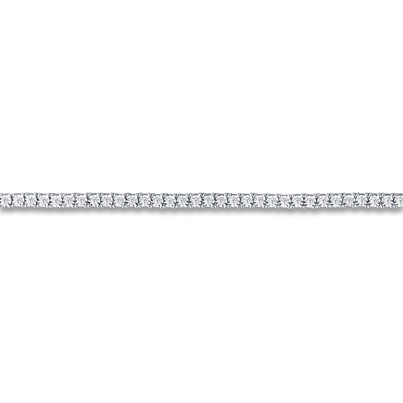 Main Image 2 of Men's Diamond Tennis Necklace 2 ct tw Round 14K White Gold