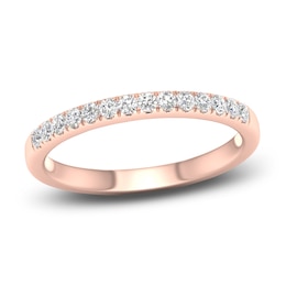 Diamond Wedding Band 1/4 ct tw Round 14K Rose Gold