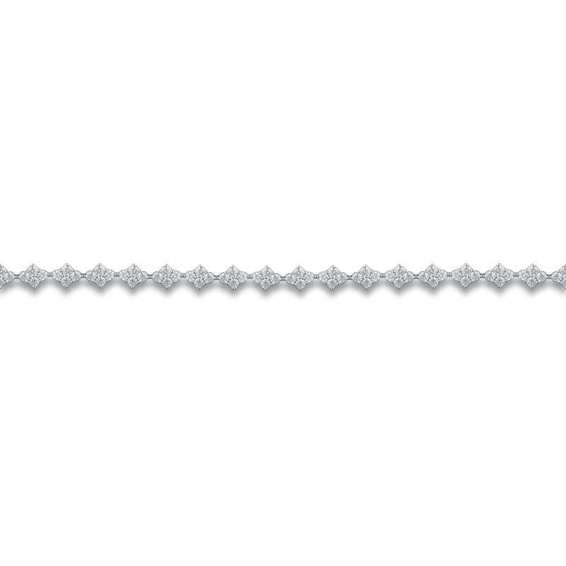 Diamond Tennis Bracelet 4-3/4 ct tw Round 14K White Gold 7"