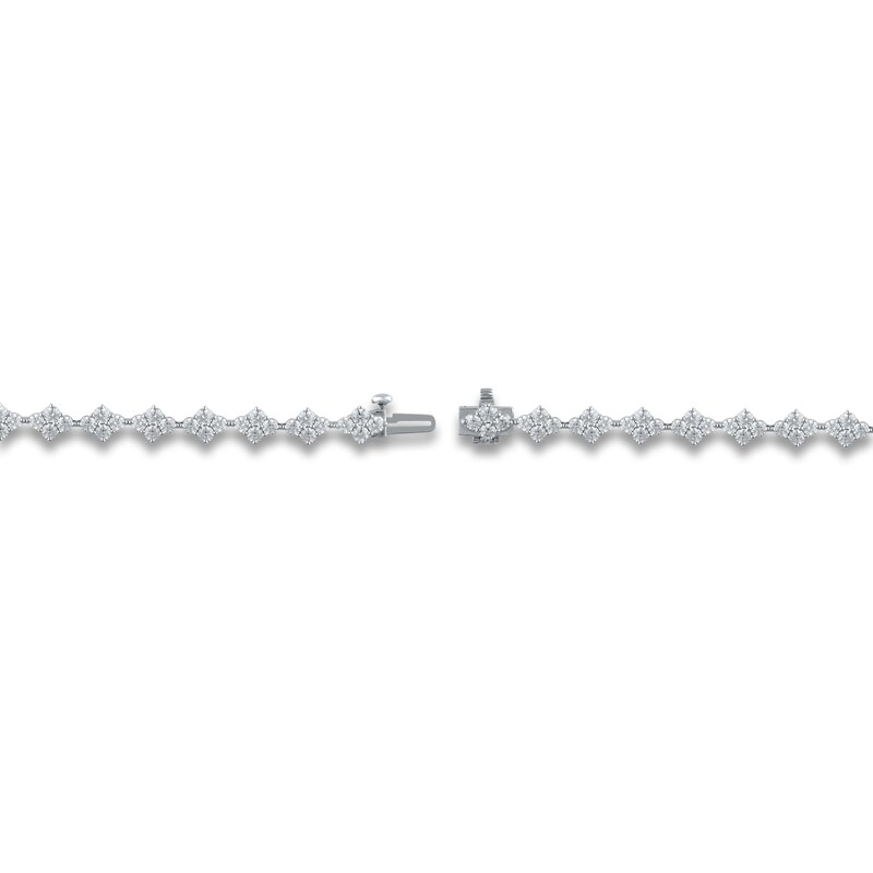 Diamond Tennis Bracelet 4-3/4 ct tw Round 14K White Gold 7"