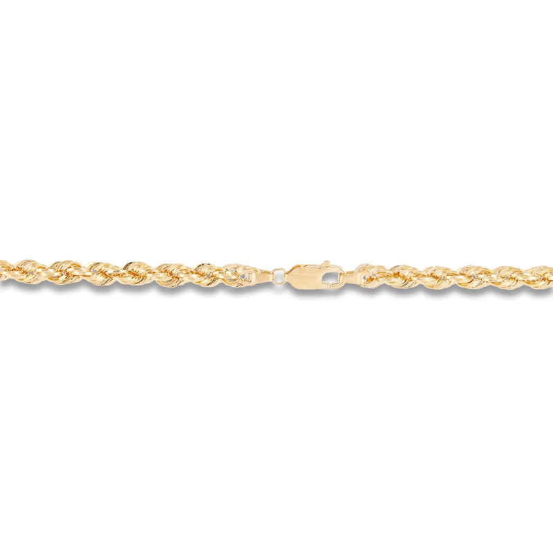 Main Image 2 of Solid Glitter Rope Necklace 14K Yellow Gold 18" 2mm