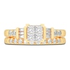 Thumbnail Image 2 of Diamond Bridal Set 1 ct tw Princess/Baguette/ Round 14K Yellow Gold