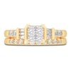 Thumbnail Image 3 of Diamond Bridal Set 1 ct tw Princess/Baguette/ Round 14K Yellow Gold