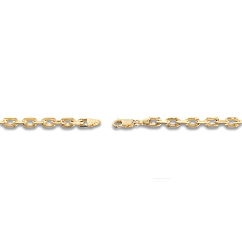 Main Image 2 of LUSSO by Italia D'Oro Men's Hollow Anchor Link Bracelet 14K Yellow Gold 8"