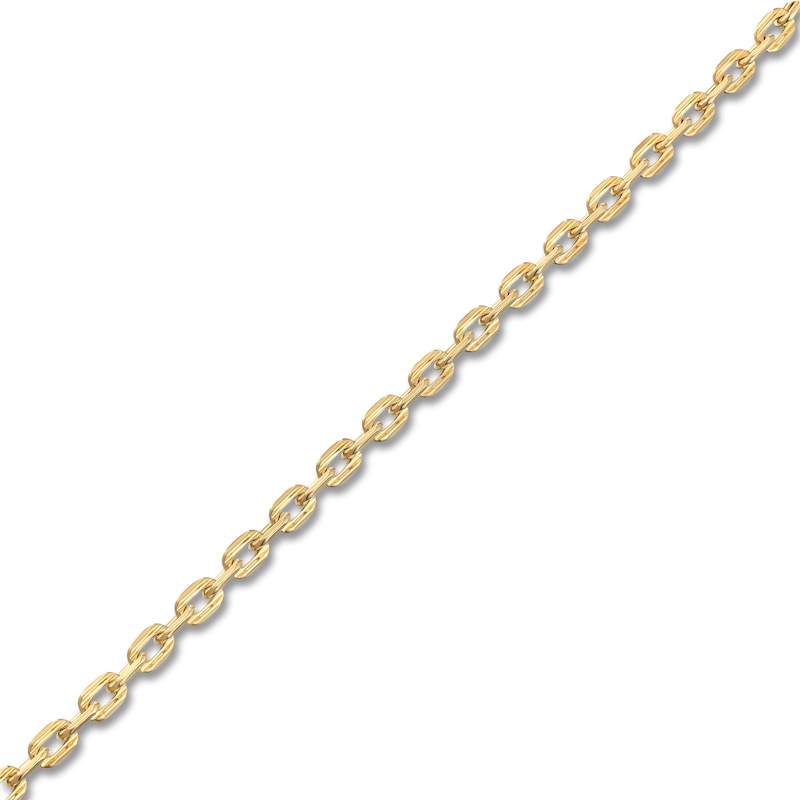 Main Image 3 of LUSSO by Italia D'Oro Men's Hollow Anchor Link Bracelet 14K Yellow Gold 8"
