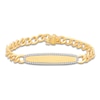 Thumbnail Image 1 of Diamond Cuban Link Station Bracelet 1/3 ct tw Round 14K Yellow Gold 7"