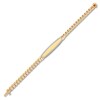 Thumbnail Image 2 of Diamond Cuban Link Station Bracelet 1/3 ct tw Round 14K Yellow Gold 7"