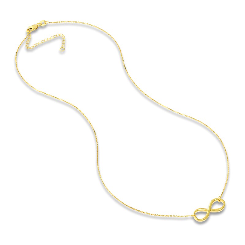 Main Image 2 of Adjustable Infinity Necklace 14K Yellow Gold 16"