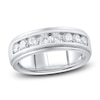Thumbnail Image 1 of Men's Lab-Grown Diamond Anniversary Ring 1 ct tw Round 14K White Gold