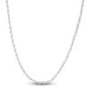 Thumbnail Image 1 of Solid Diamond-Cut Rope Chain Necklace 14K White Gold 24" 3.0mm