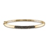 Thumbnail Image 1 of Black Diamond Bangle Bracelet 1-1/2 ct tw Round 14K Yellow Gold "