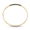 Thumbnail Image 2 of Black Diamond Bangle Bracelet 1-1/2 ct tw Round 14K Yellow Gold "