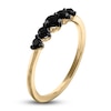 Thumbnail Image 2 of Black Diamond 5-Stone Ring 1/2 ct tw Round 14K Yellow Gold