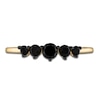 Thumbnail Image 3 of Black Diamond 5-Stone Ring 1/2 ct tw Round 14K Yellow Gold