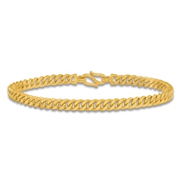 Men's Curb Chain Bracelet 24K Yellow Gold 8" 7.2mm