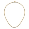 Thumbnail Image 4 of High-Polish Square Barrel Chain Necklace 24K Yellow Gold 24" 3.5mm